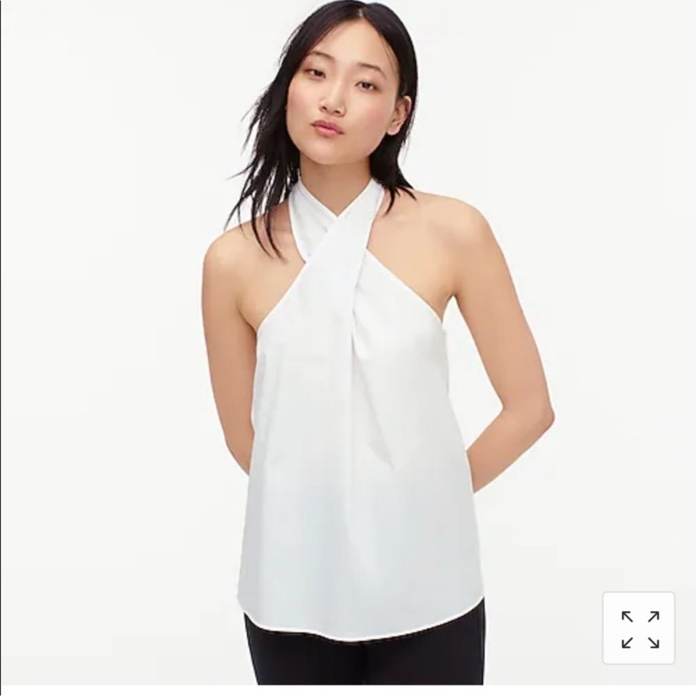 J.Crew NWT Organic Cotton Poplin Halter Top